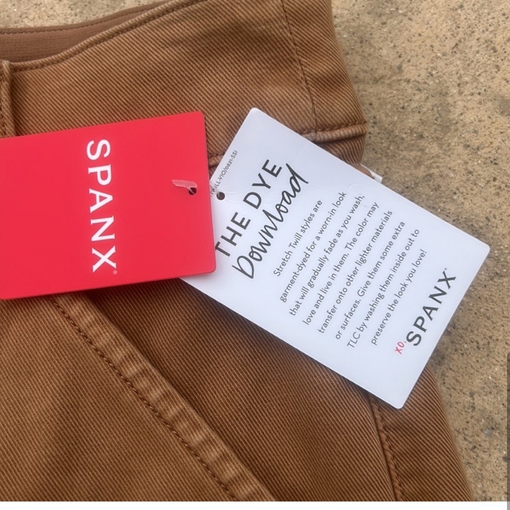 SPANX Women's Stretch Twill Ankle Cargo Pants Honey Glow Size S NWT - Picture 10 of 10